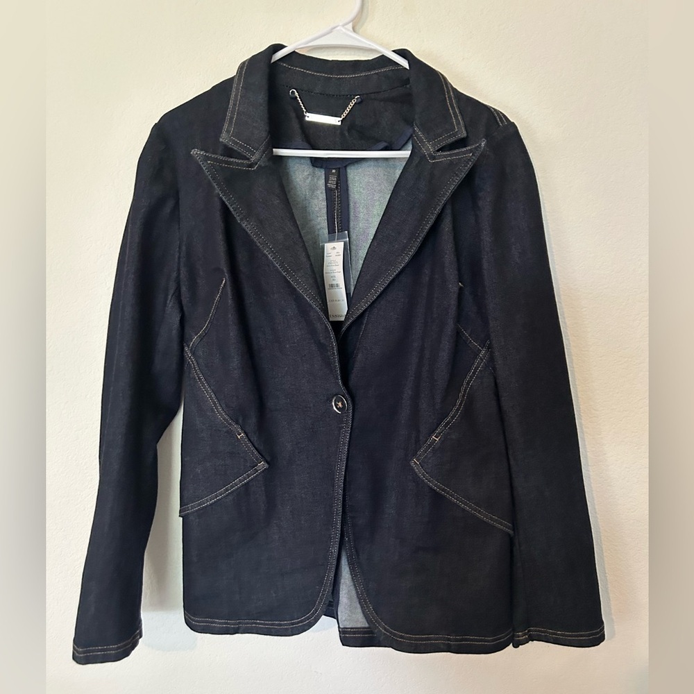 NWT White House black market Blue Denim Blazer